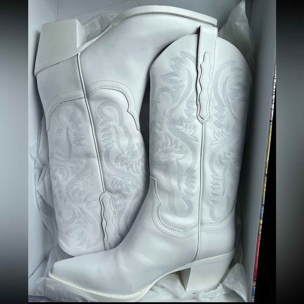 Jeffrey Campbell White Cowboy Boots